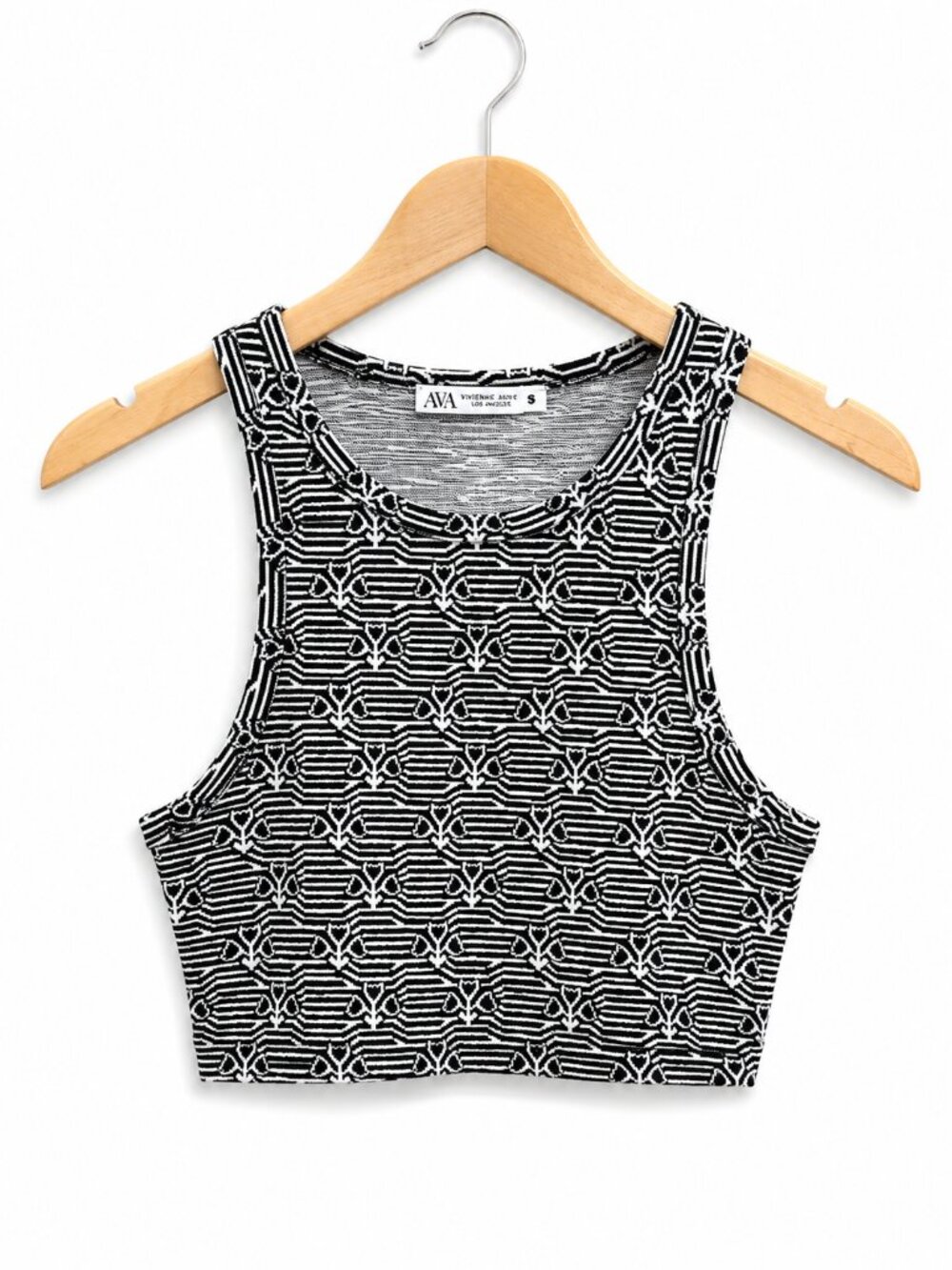 ZARA | Black & White Stretch Sleeveless Top – Women’s XL